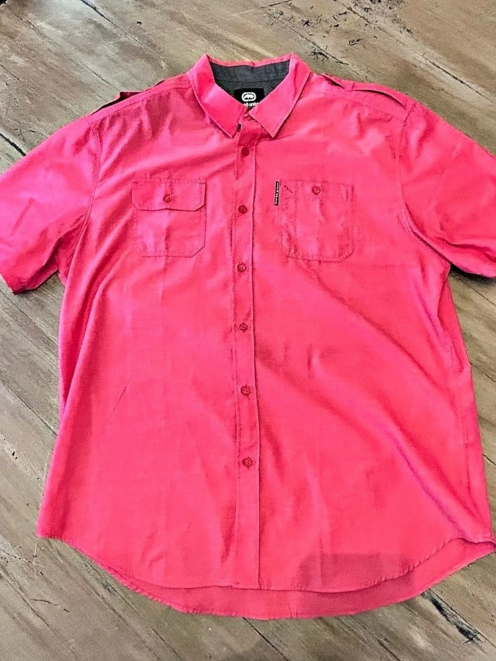 Ecko Unlmtd Silver Ridge Short Sleeve Shirt in Red Size XL